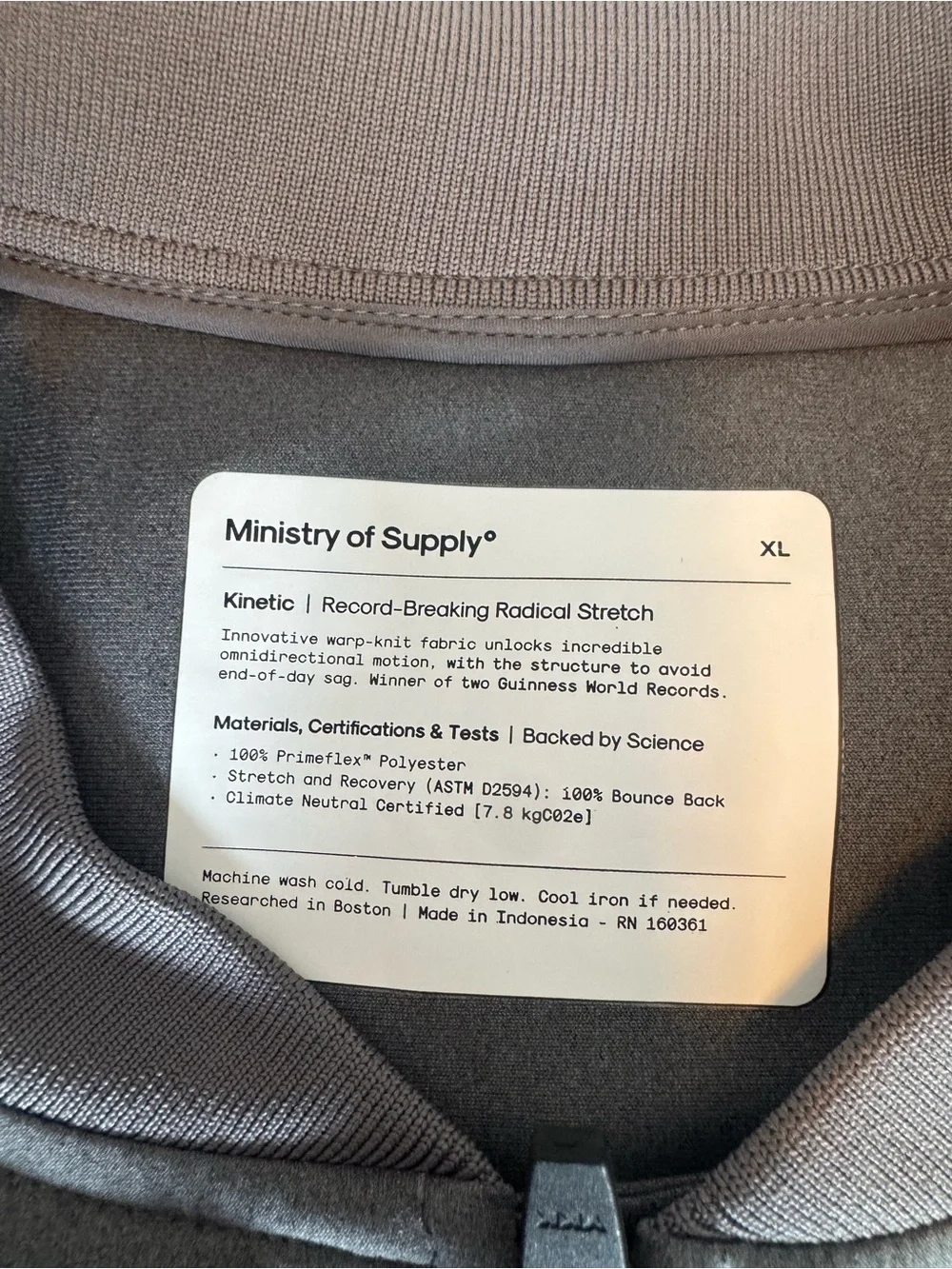 Ministry of Supply Charcoal Zip-Front Bomber Jacket
